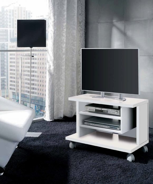 Mesa tv con ruedas color blanco. Colores variados - MakroMueble